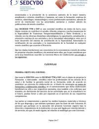 Convenio Marco TTMyDOF y SEDCYDO