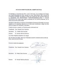 Acta de Constitución del Comité de Ética
