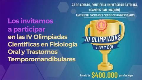 Participa de en las IV Olimpiadas Científicas en Fisiología Oral y TTM