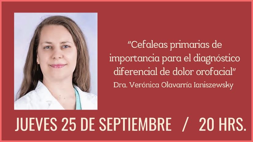 Reunión Científica Septiembre 2025: "Cefaleas primarias de importancia para el diagnóstico diferencial de dolor orofacial"