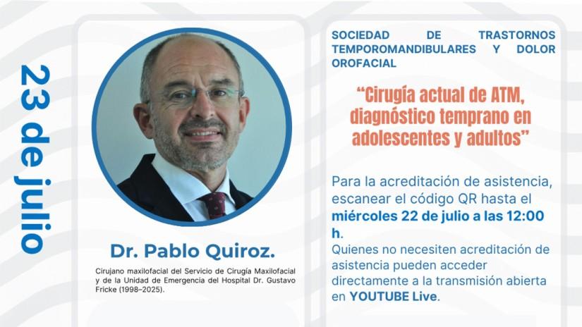 Reunión Científica julio 2026: Cirugía actual de ATM, diagnóstico temprano en adolescentes y adultos