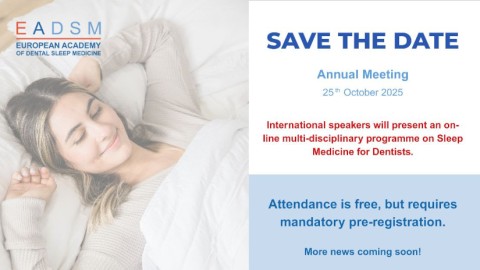 Reunión Anual European Academy of Dental Sleep Medicine (EADSM)