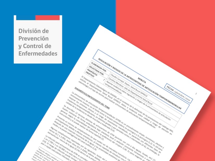 Pronunciamiento Oficial de DIPRECE sobre Artrocentesis de ATM